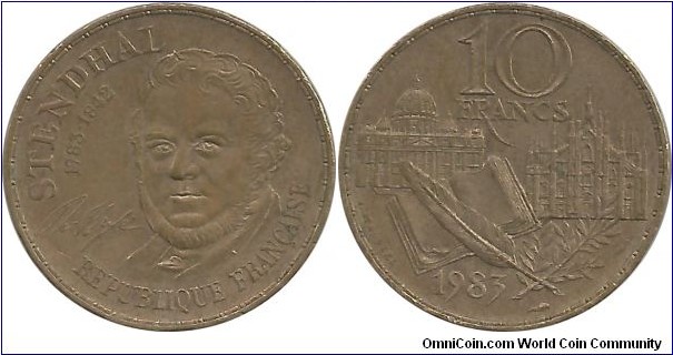 France 10 Francs 1983-Stendhal