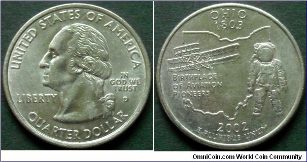 State quarter 2002 D, Ohio.