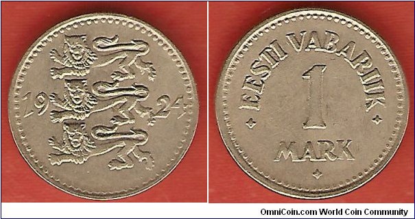1 Mark 1924, nickel-bronze