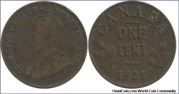Canada 1 Cent 1921