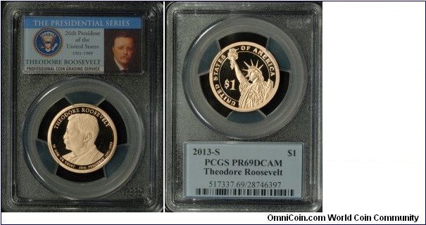 2013S Theodore Roosevelt Dollar PR69DCAM 