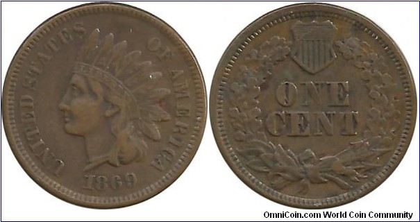 USA 1 Cent 1869