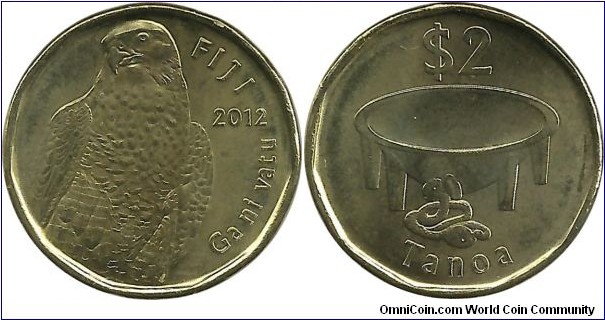 Fiji 2 Dollars 2012