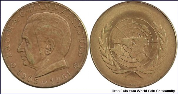 Medallion - 2. Secretary-General of UN - Dag Hammarskjöld