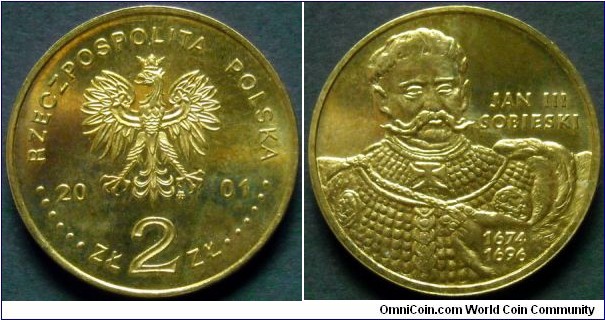 Poland 2 złote.
2001, Jan III Sobieski 
