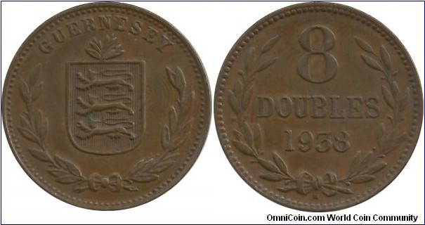 Guernesey 8 Doubles 1938H