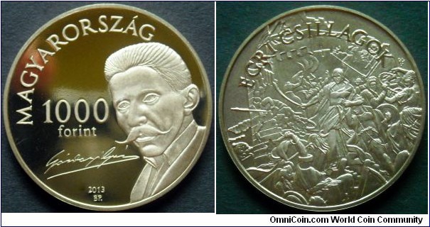 Hungary 1000 forint.
2013, Hungarian Youth Literature - Geza Gardonyi; The Stars of Eger.