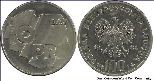 Poland 100 Zlotych 1984