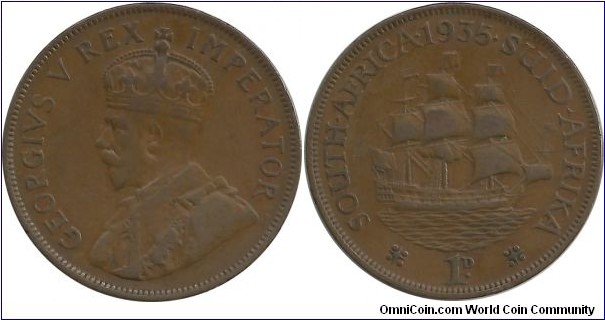 SouthAfrica 1 Penny 1935