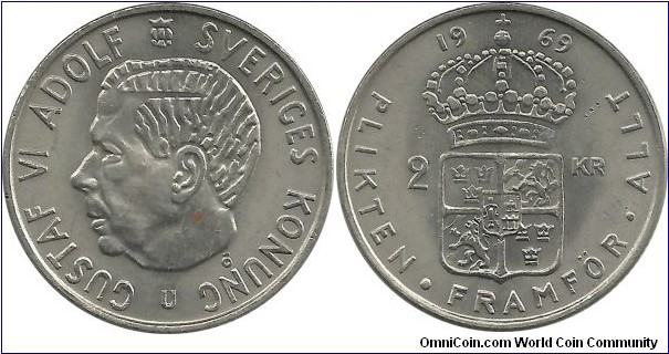 Sweden 2 Kronor 1969