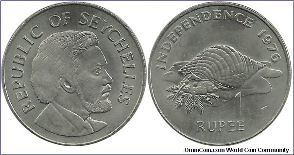 Seychelles 1 Rupee 1976 - Independence