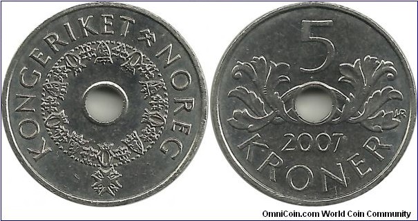 Norway 5 Kroner 2007