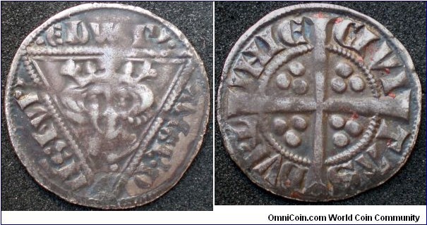 Edward I Irish Penny. Red wax deposits on the REV suggest that the coin was in a Major sale early in the 20th Century before photographing for cataloguing was avaliable