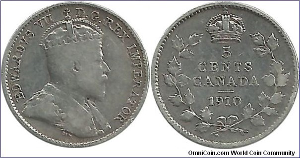 Canada 5 Cents 1910