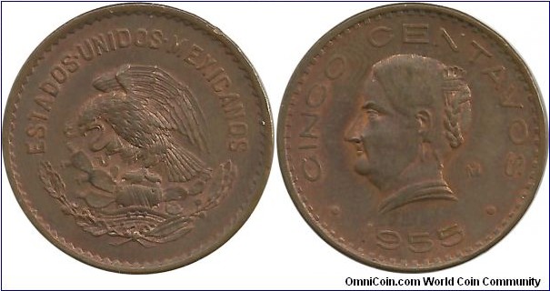 Mexico 5 Centavos 1955