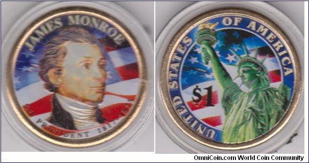 5th President James Monroe 1$ 1817-1825