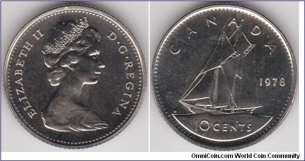 Canada 1978 10 Cents Fishing Schooner
