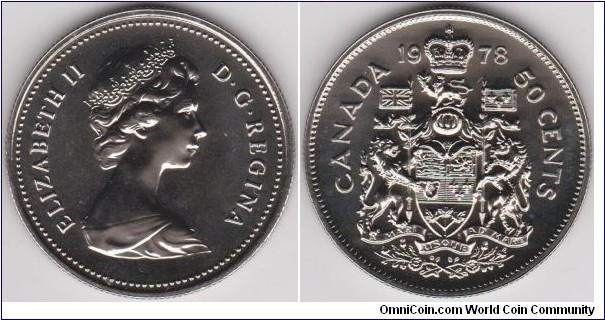 Canada 1978 50 Cents Coat of the Arms of Canada