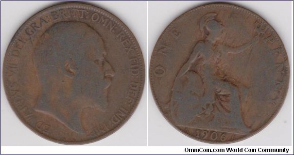 Edward VII One Penny England 1906