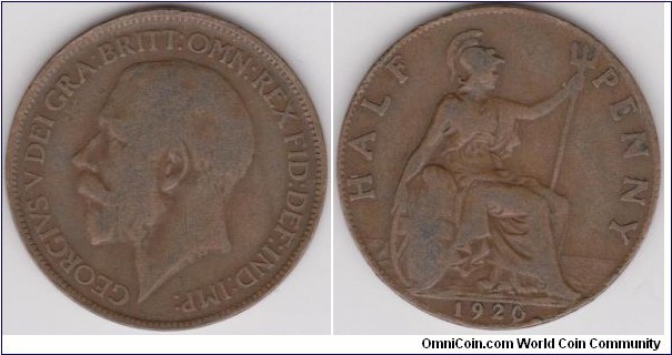Georgivs V half Penny 1920