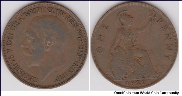 Georgivs V One Penny 1927