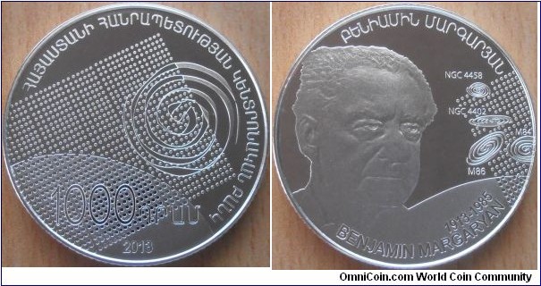 1000 Dram - 100 years of the birth of Benjamin Margaryan - 33.6 g 0.925 silver Proof - mintage 500 pcs only !