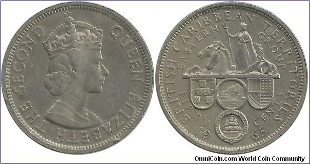 BritishCaribbeanTerritories 50 Cents 1965