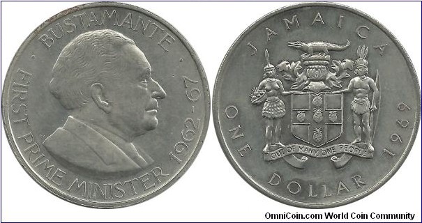 Jamaica 1 Dollar 1969