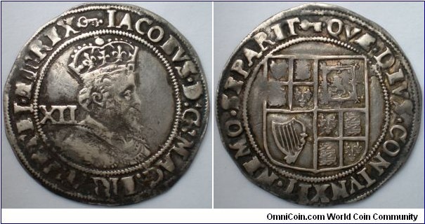 1609 James I Shilling fifth bust i.m Key a scarce mintmark 
