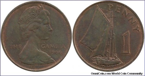 Gambia 1 Penny 1966