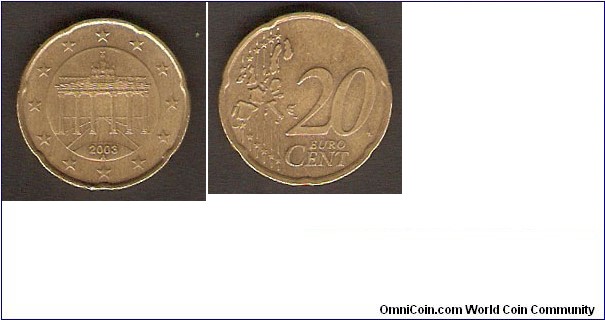 2003A 20 Euro Cent