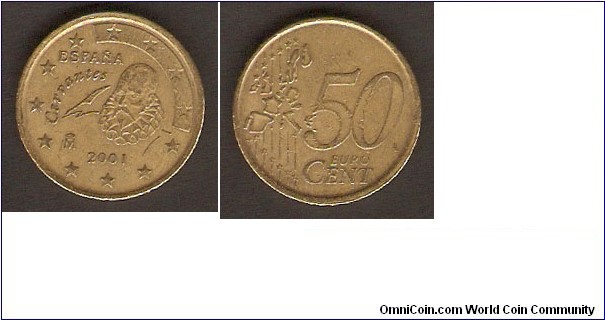 2001(M) 50 Euro Cent