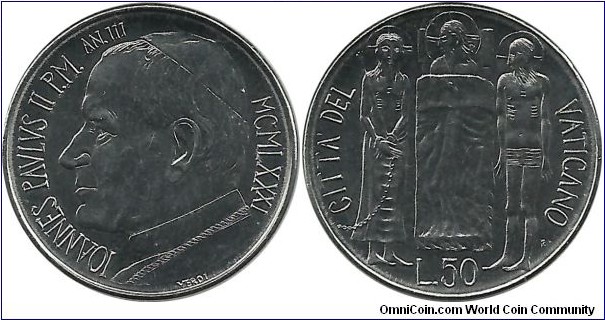Vatican 50 Lire 1981