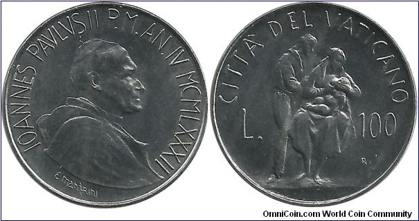 Vatican 100 Lire 1982