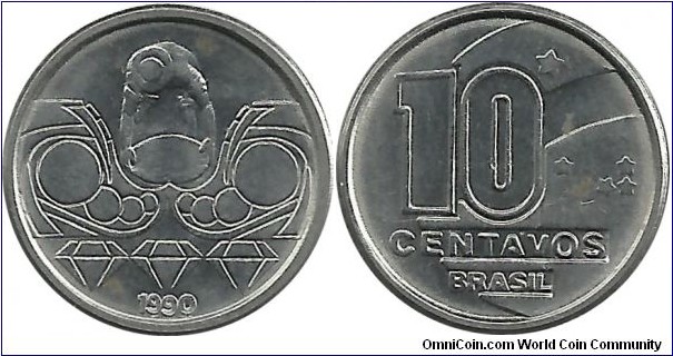 Brasil 10 Centavos 1990