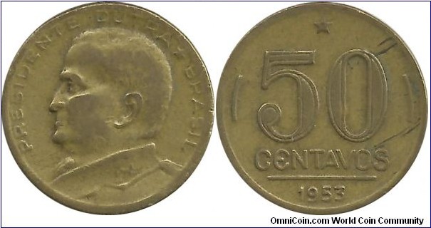 Brasil 50 Centavos 1953