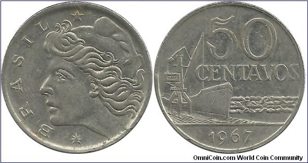 Brasil 50 Centavos 1967