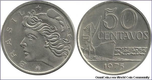 Brasil 50 Centavos 1975