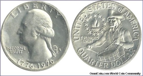 USA Quarter Dollar 1776-1976S