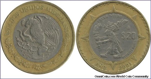 Mexico 20 Pesos 2001