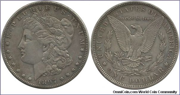 USA 1 -Morgan- Dollar 1897