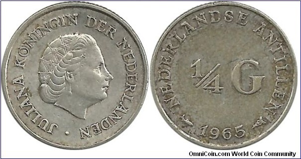 NederlandseAntillen ¼ Gulden 1965