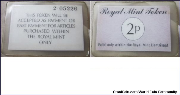 Royal mint token for 2p