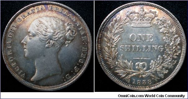1838 Queen Victoria shilling