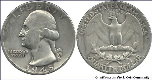 USA Quarter Dollar 1945