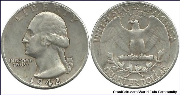 USA Quarter Dollar 1942