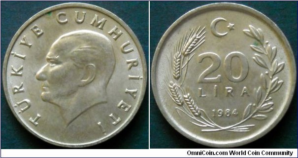 Turkey 20 lira.
1984
