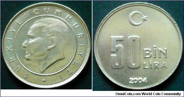 Turkey 50000 lira.
2004