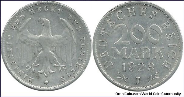 Germany-Weimar 200 Mark 1923J