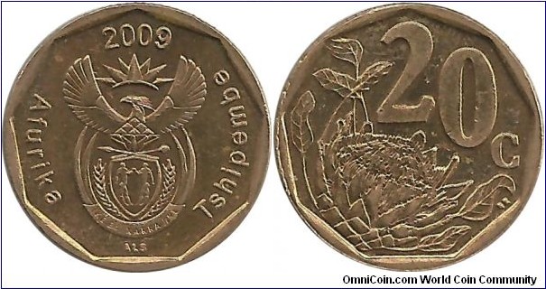 SouthAfrica 20 Cents 2009